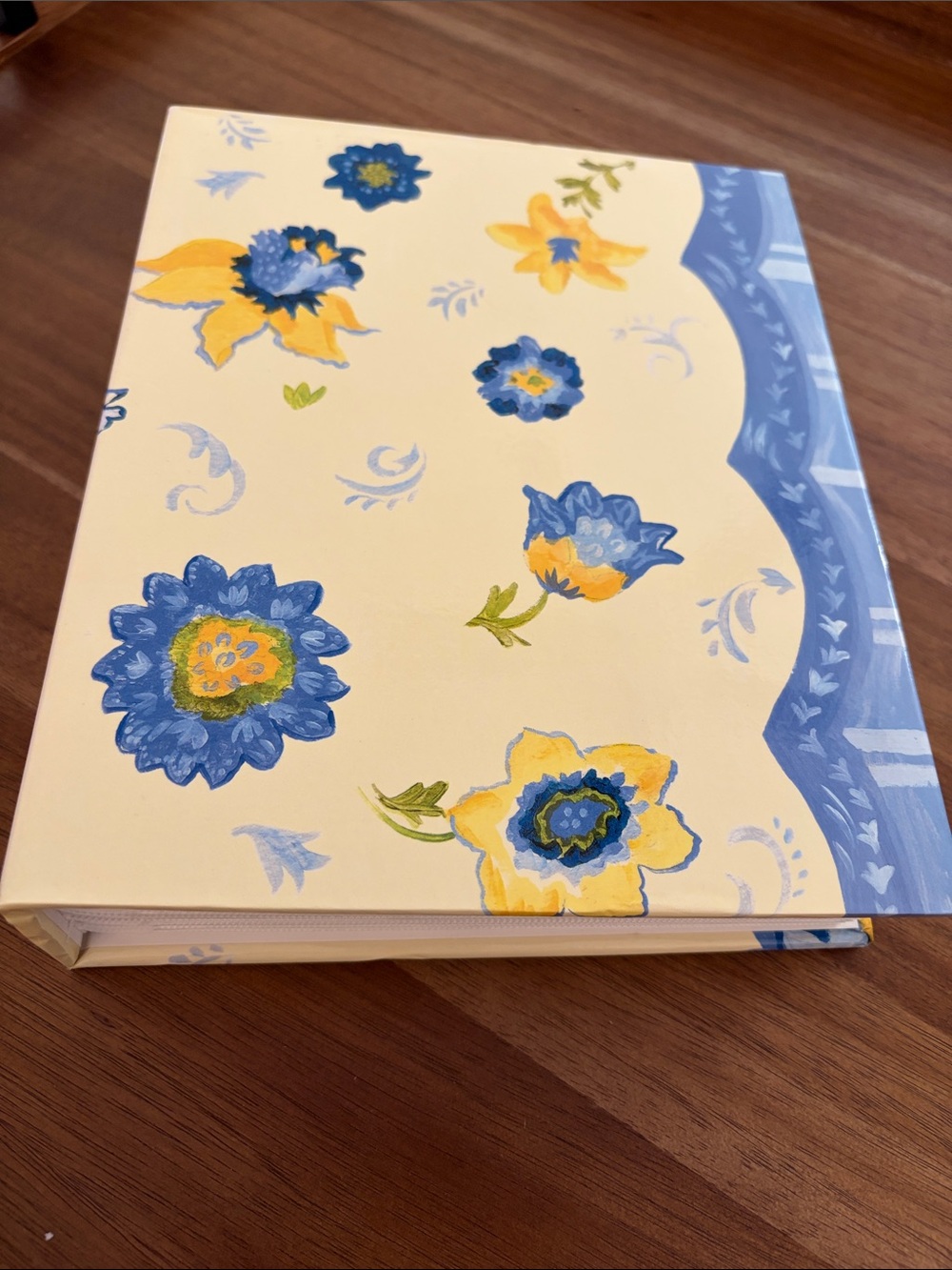 Floral Hardcover photo album - Blue & Yellow Flower Design